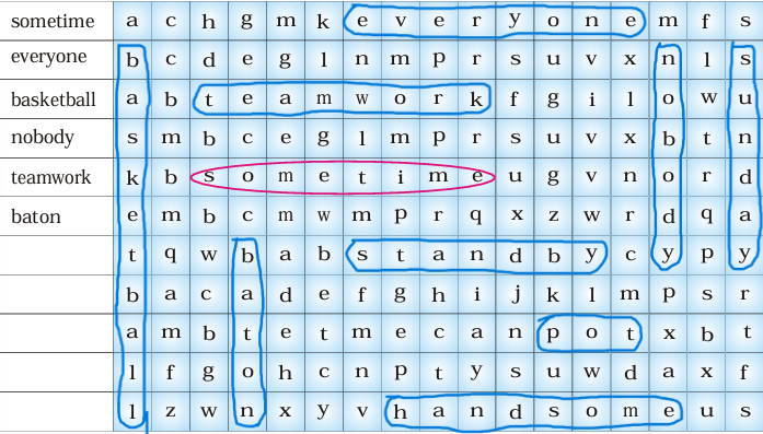 NCERT Teamwork class 5 word puzzle solved