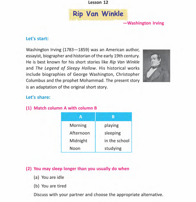 Class 6 Rip Van Winkle Question Answer Solved