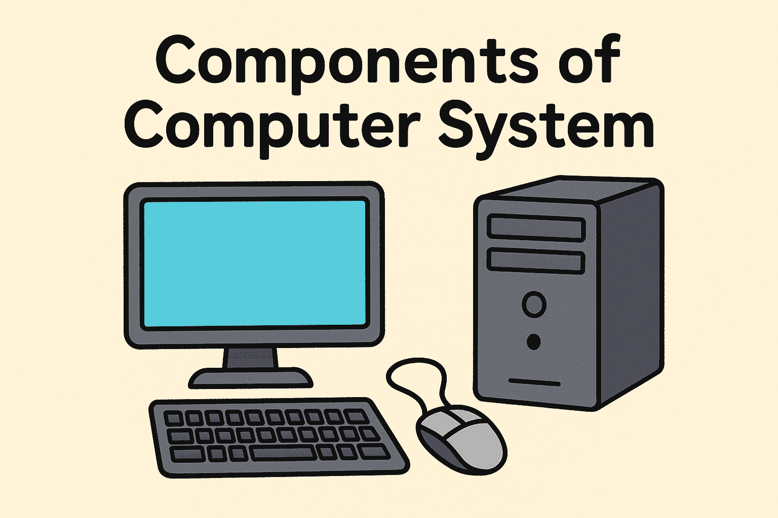 Components of Computer System: CBSE Class 9 Notes with Diagram Solved | Chapter 1 | Unit 1 | New Syllabus 2025-26