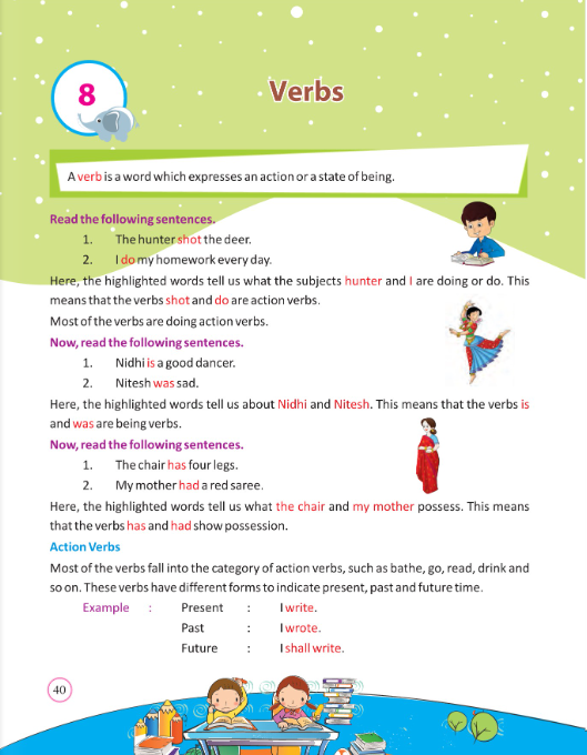 Class 5 English Grammar— Verbs