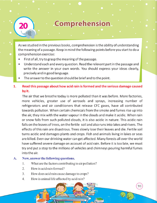 Class 5 English Grammar— Comprehension