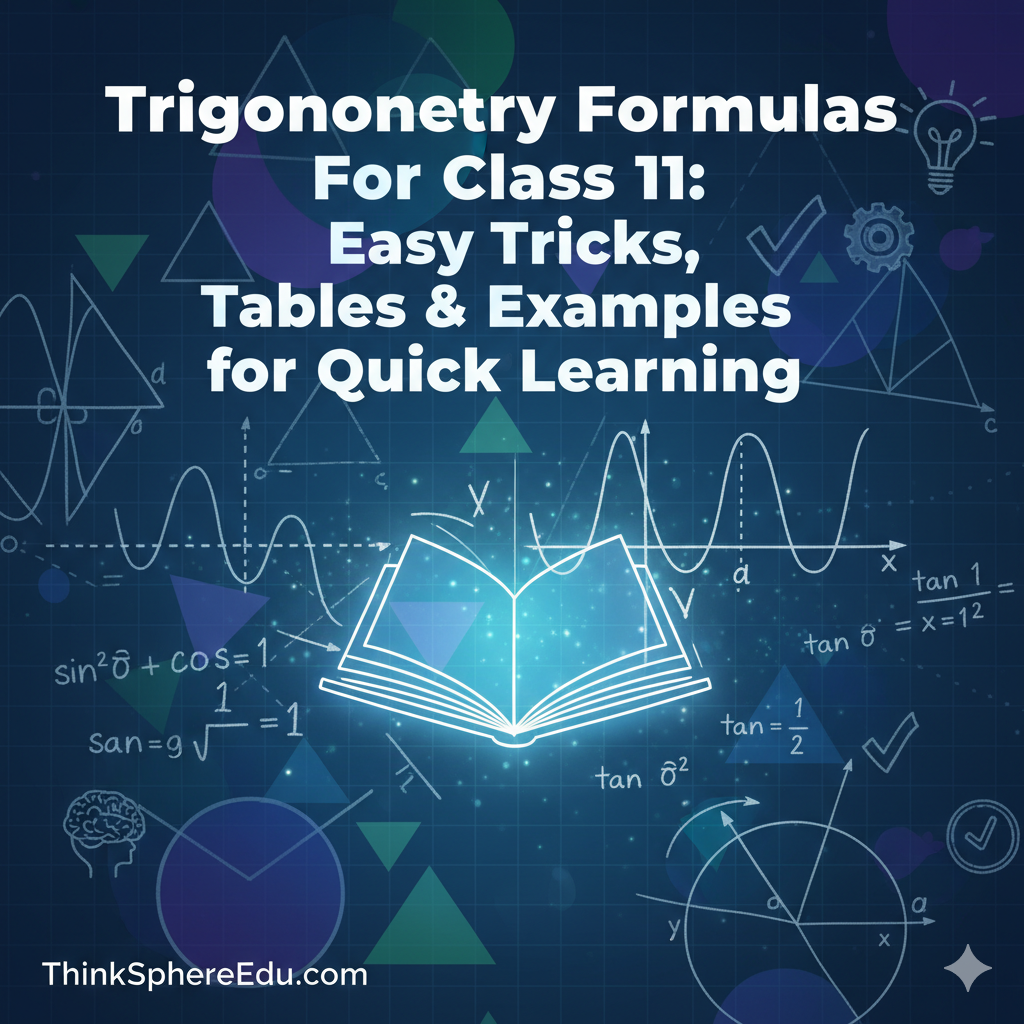Trigonometry Formulas For Class 11