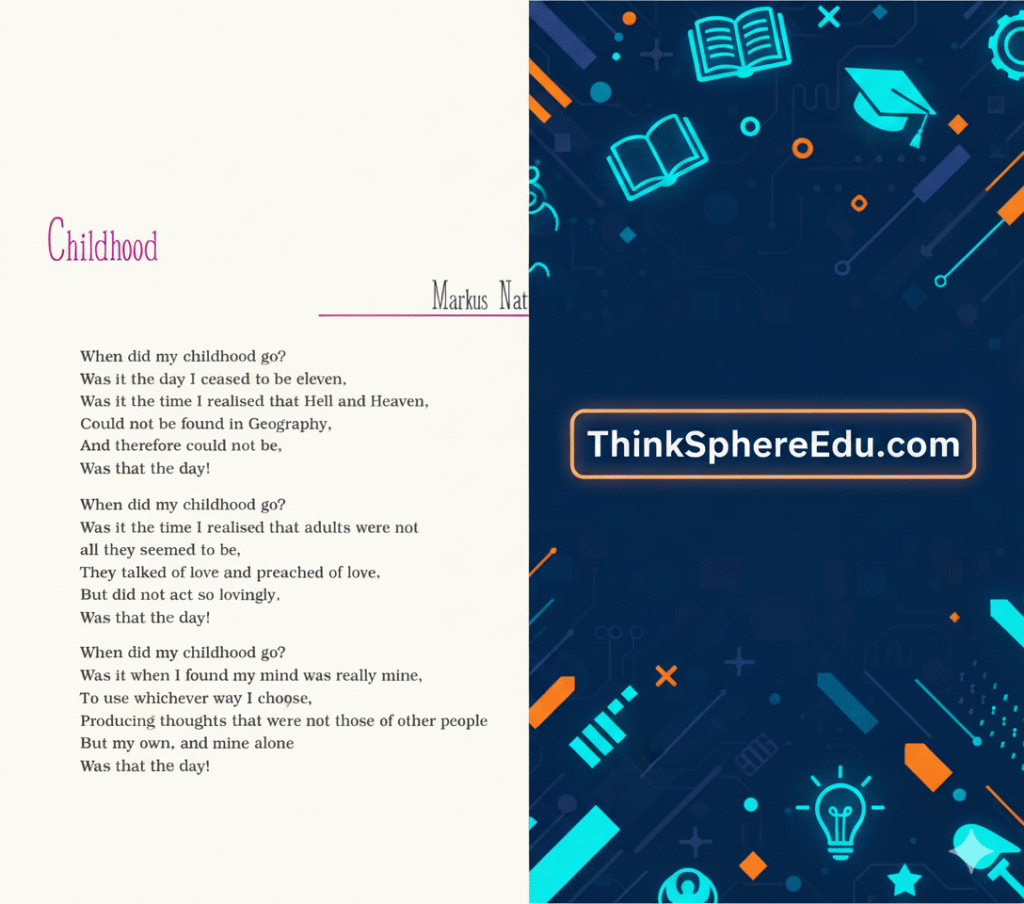 Childhood Class 11 Questions and Answers