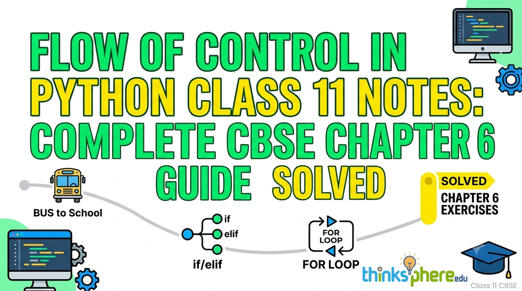 Flow of Control in Python Class 11 Notes: Complete CBSE Chapter 6 Guide Solved