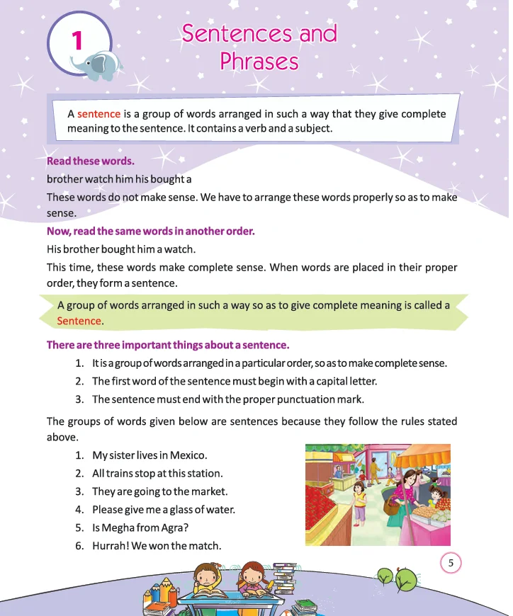 class 6 english grammar book pdf with answers chapter 1